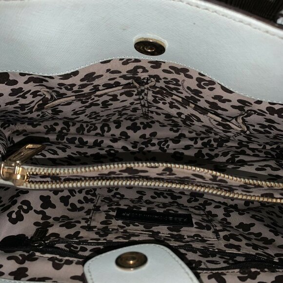 Rebecca Minkoff Mint Green Leather Animal Print Lined  Tote Shoulder Bag - Picture 12 of 12